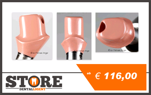 Artikelbild des Artikels “Abutment Pink PEEK  mit 0°-Fräsung inklusive Klebebasis, Material und Bearbeitung. “
