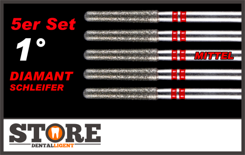 Product image of the product “1° - Diamond grinder recommended by Michael Anger turbine - RED = MEDIUM - SET OF 5 ”