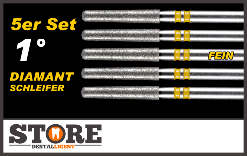 Product image of the product “1° - Diamond grinder recommended by Michael Anger turbine - YELLOW = FINE - SET OF 5 ”