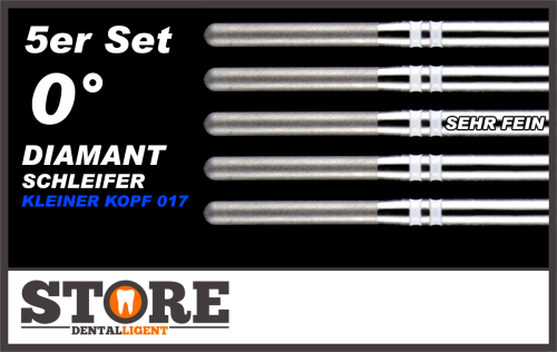 Product image of the product “0° - Diamond grinder recommended by turbine according to Michael Anger - SET OF 5 - WHITE = VERY FINE -  SMALL HEAD 017 ”