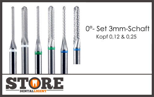 Artikelbild des Artikels “#13 - 0° - Feinfräser SET - 3,00 mm Schaft - Kopf 0,12 & 0,25 “