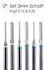 Product image 2 of the product “0° - Fine milling cutter SET- 3,00 shank - Head 012 & 025 ”