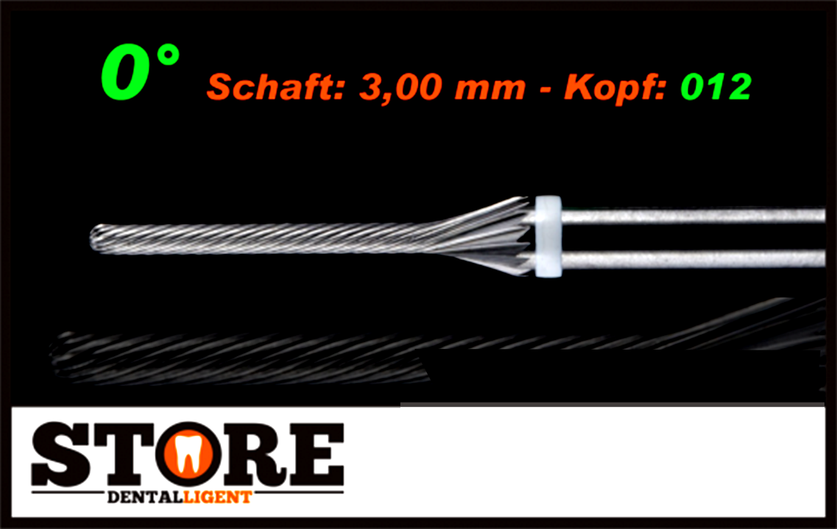 Artikelbild 1 des Artikels “#12 - 0° - Feinfräser - 3,00 mm Schaft - 0,12 Kopf - weiss/fein “