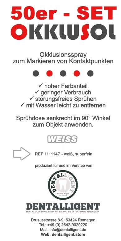Product image 1 of the product “Okklusol Spray - WEISS - superfein - 50er ”