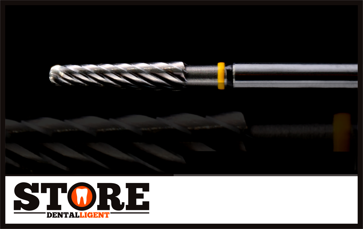 Product image 1 of the product “#12 - 1° - Michael Anger cone milling cutter - 3mm shank - yellow/black medium coarse ”