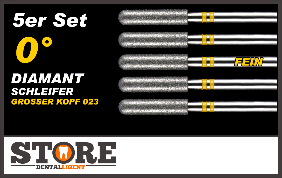 Artikelbild 1 des Artikels “#04 - 0° - Diamant-Schleifer - 5er Set - gelb/fein - Kopf 0,23 “