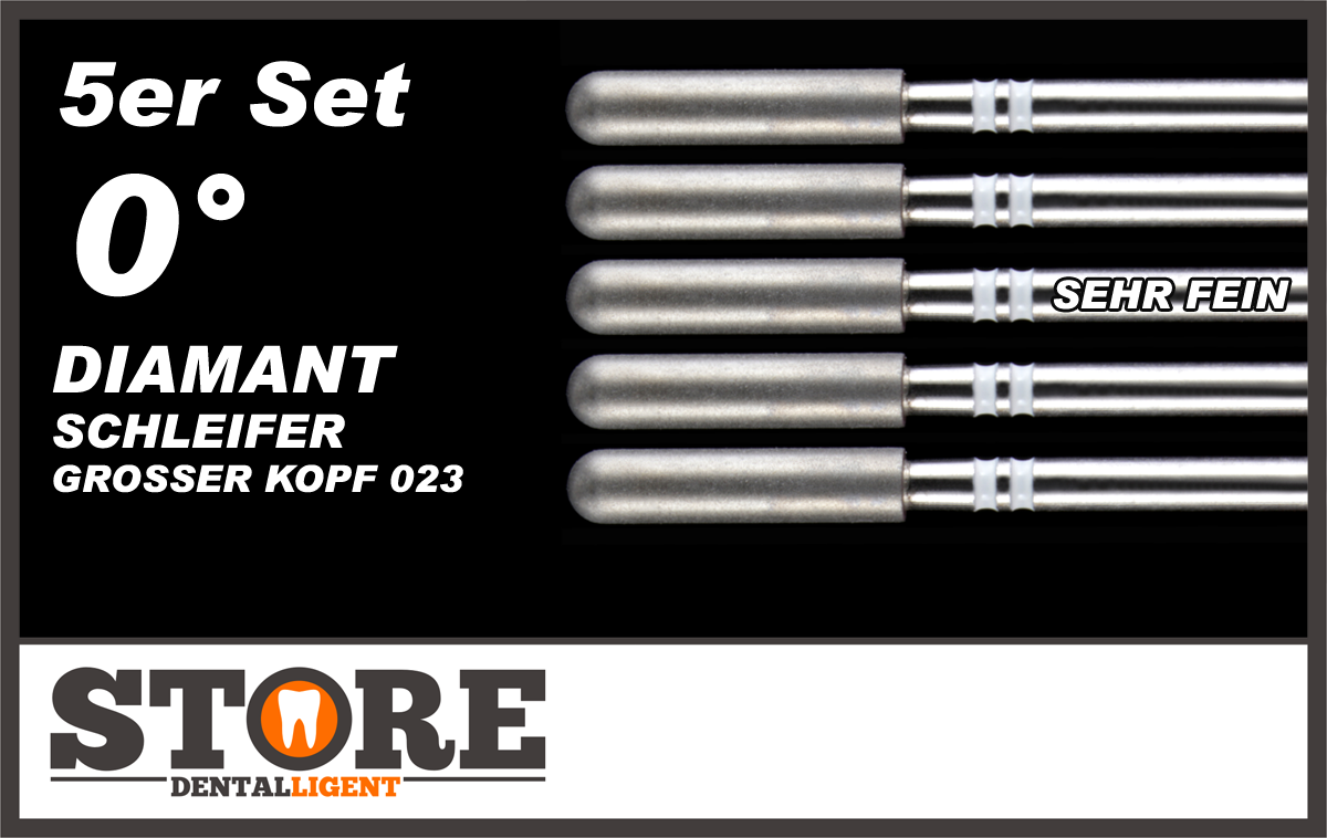 Artikelbild 1 des Artikels “#05 - 0° - Diamant-Schleifer - 5er Set - weiss/sehr fein - Kopf 0,23 “