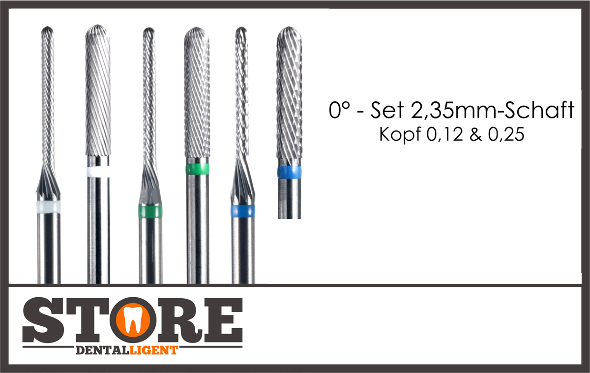 Product image 1 of the product “0° - Fine milling cutter SET -2,35 shank - Head 012 & 025 ”