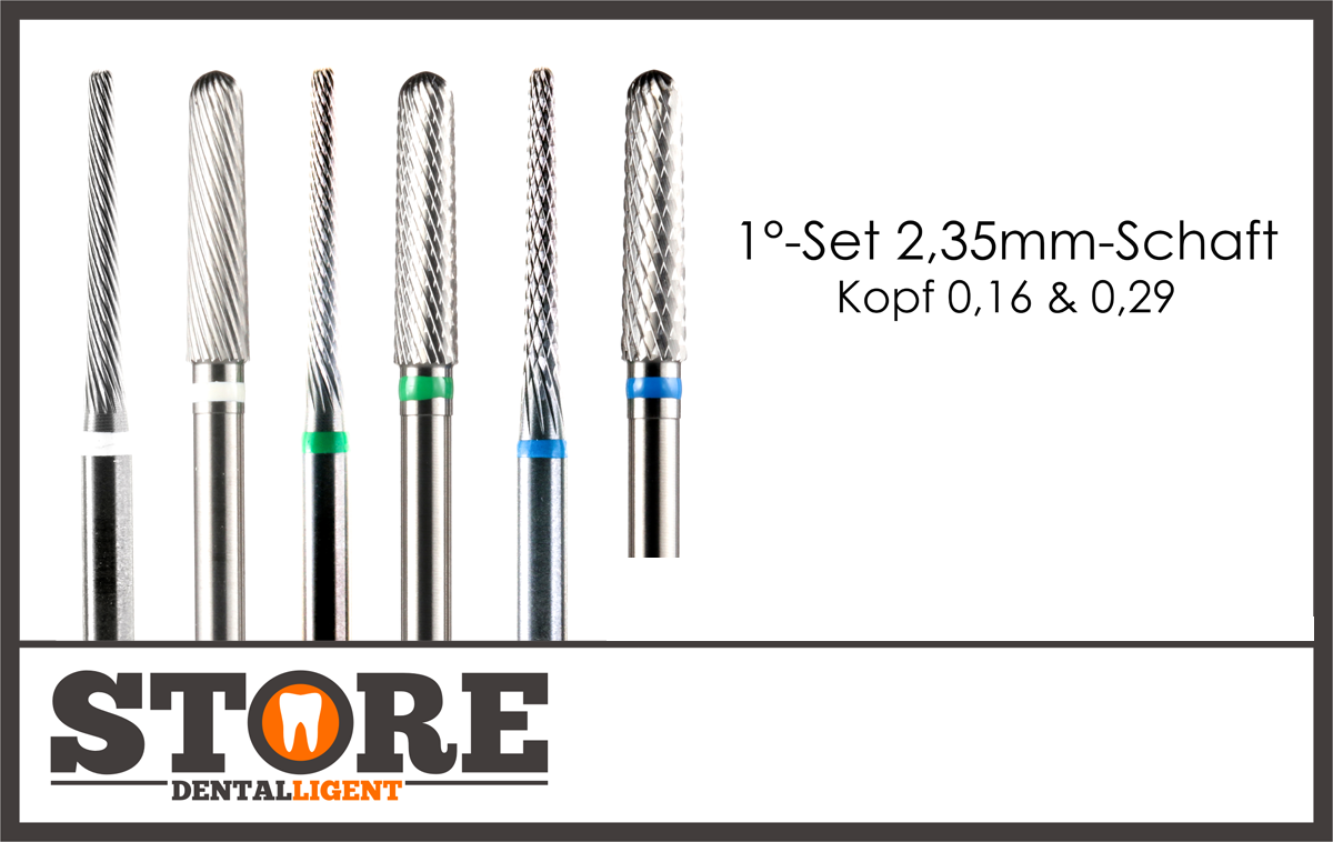 Artikelbild 1 des Artikels “#17 - 1° - Konusfräser SET - 2,35 mm Schaft - 0,29  & 0,16 Kopf “