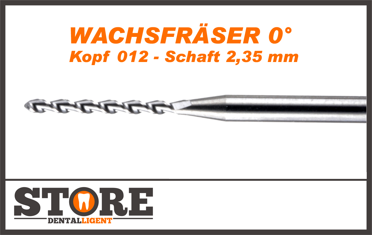 Artikelbild 1 des Artikels “0° - Wachsfräser- Kopf 012- Schaft 2,35 mm “