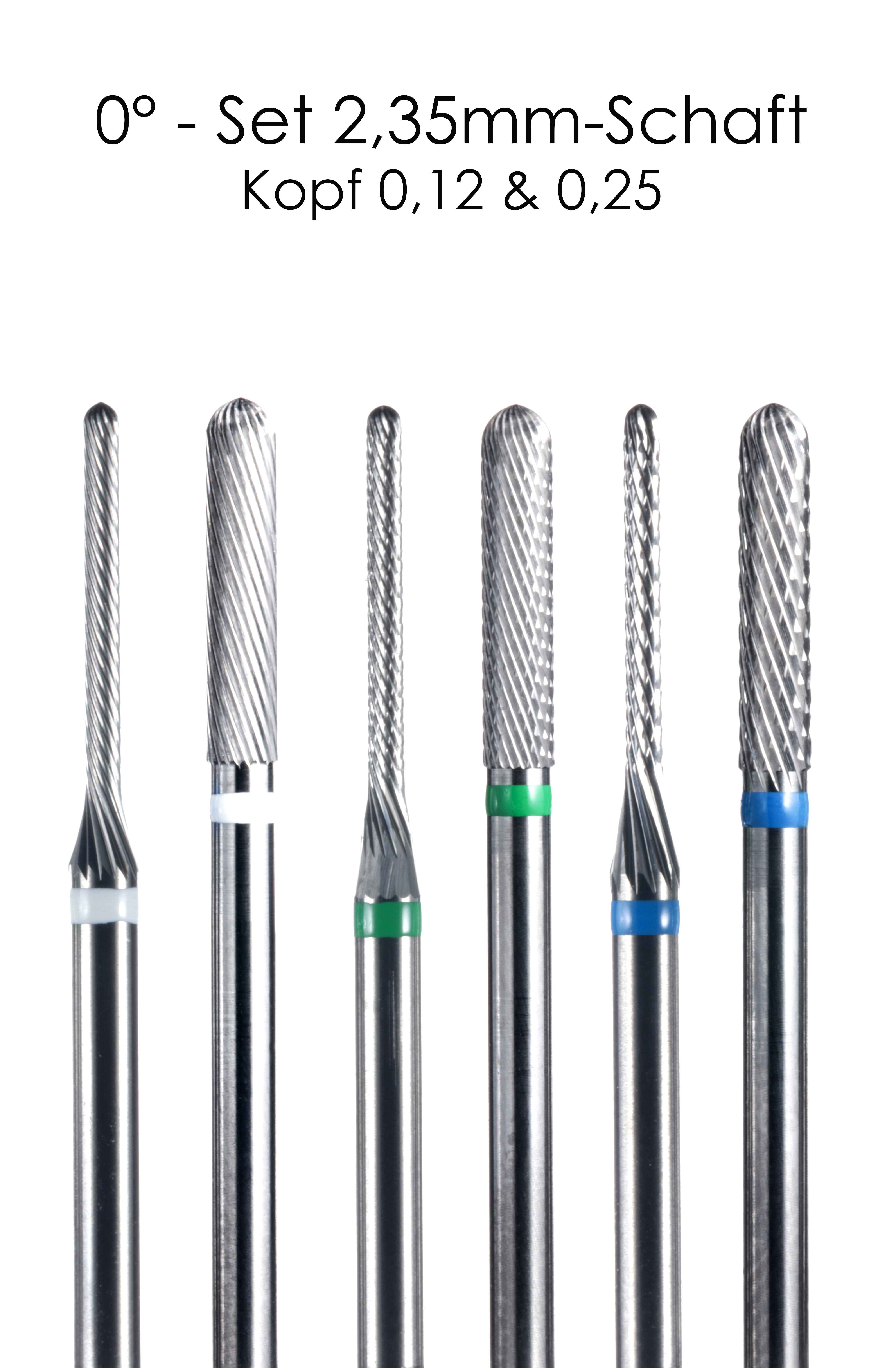 Product image 2 of the product “0° - Fine milling cutter SET -2,35 shank - Head 012 & 025 ”