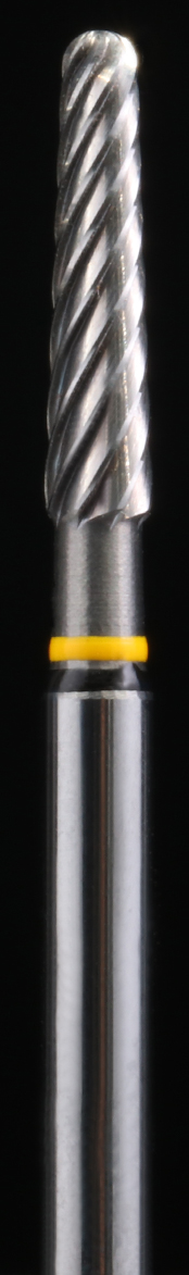 Artikelbild 2 des Artikels “#10 - 1° - Konusfräser - 2,35 mm Schaft - 0,29 Kopf - gelb/schwarz mittel grob “