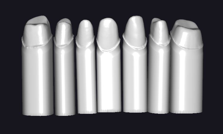 Product image 4 of the product “DEMO OK - Model T6 as STL-FILE to print yourself, with fixed stumps & separate working stumps. ”