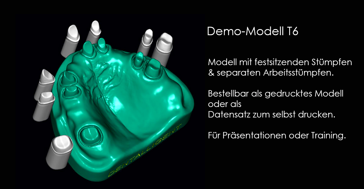 Product image 6 of the product “DEMO OK - Model T6 as STL-FILE to print yourself, with fixed stumps & separate working stumps. ”